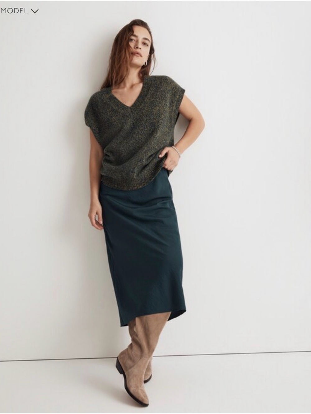 Madewell Donegal (Re)sponsible Cashmere V-Neck Sweater Vest size L